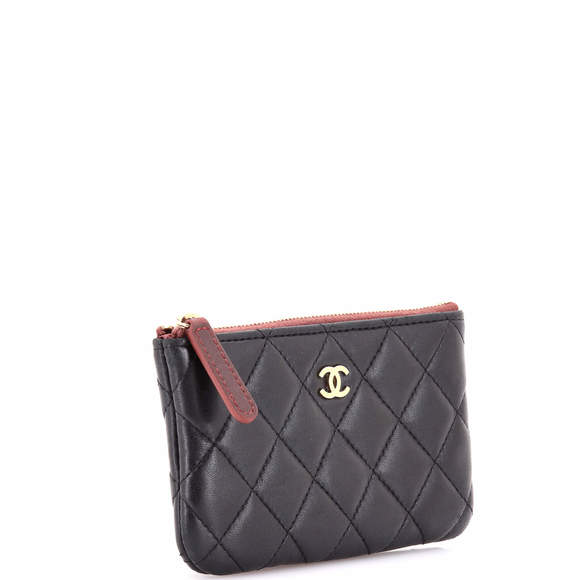 Chanel Mini Classic O Case Pouch Quilted Lambskin - Picture 2 of 8